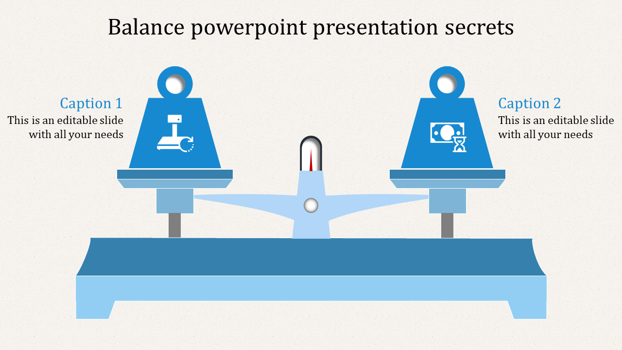 balance powerpoint presentation-blue